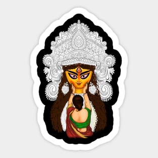 Maa Durga Durgatinashini - Durga Puja 2023 Collection Sticker